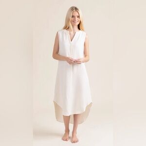 SEDGE holland dress in lightweight gauze, sleeveless, v-neck